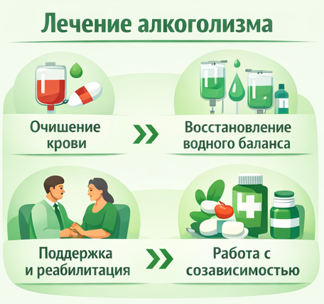 лечение алкоголизма в Заволжье этапы